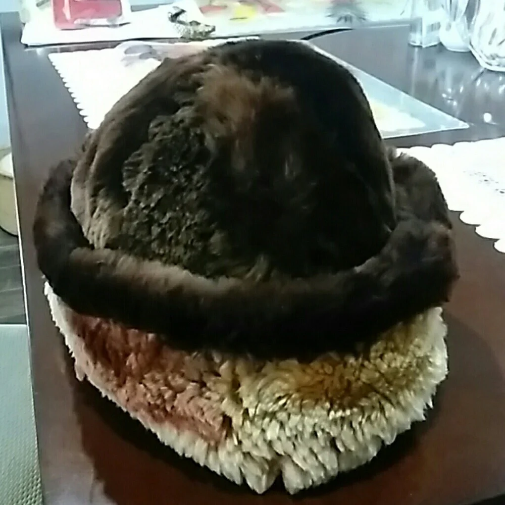 Classic Brown Faux Fur Pillbox Hat -